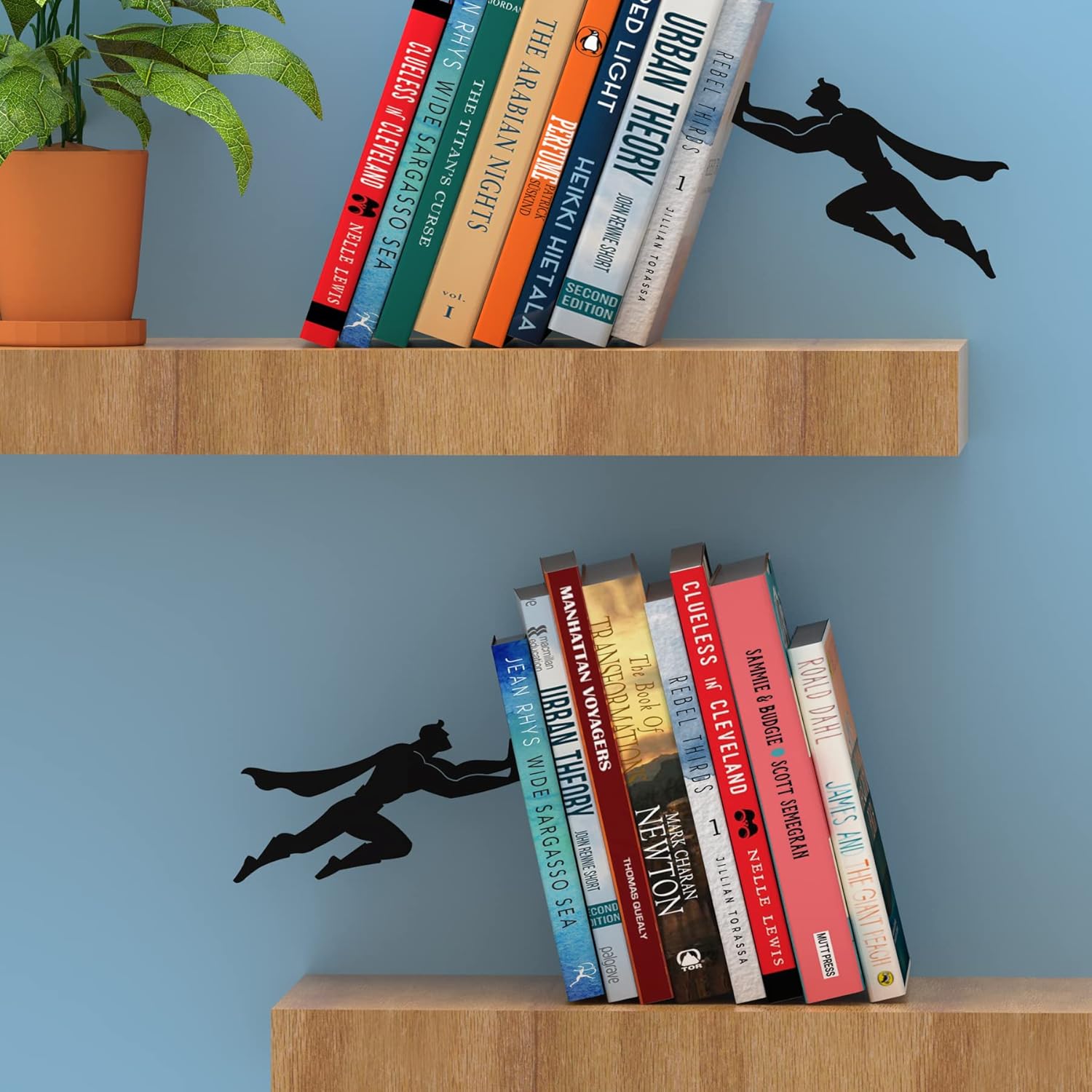 Heavy Duty Metal Hidden Bookends - Book & Hero