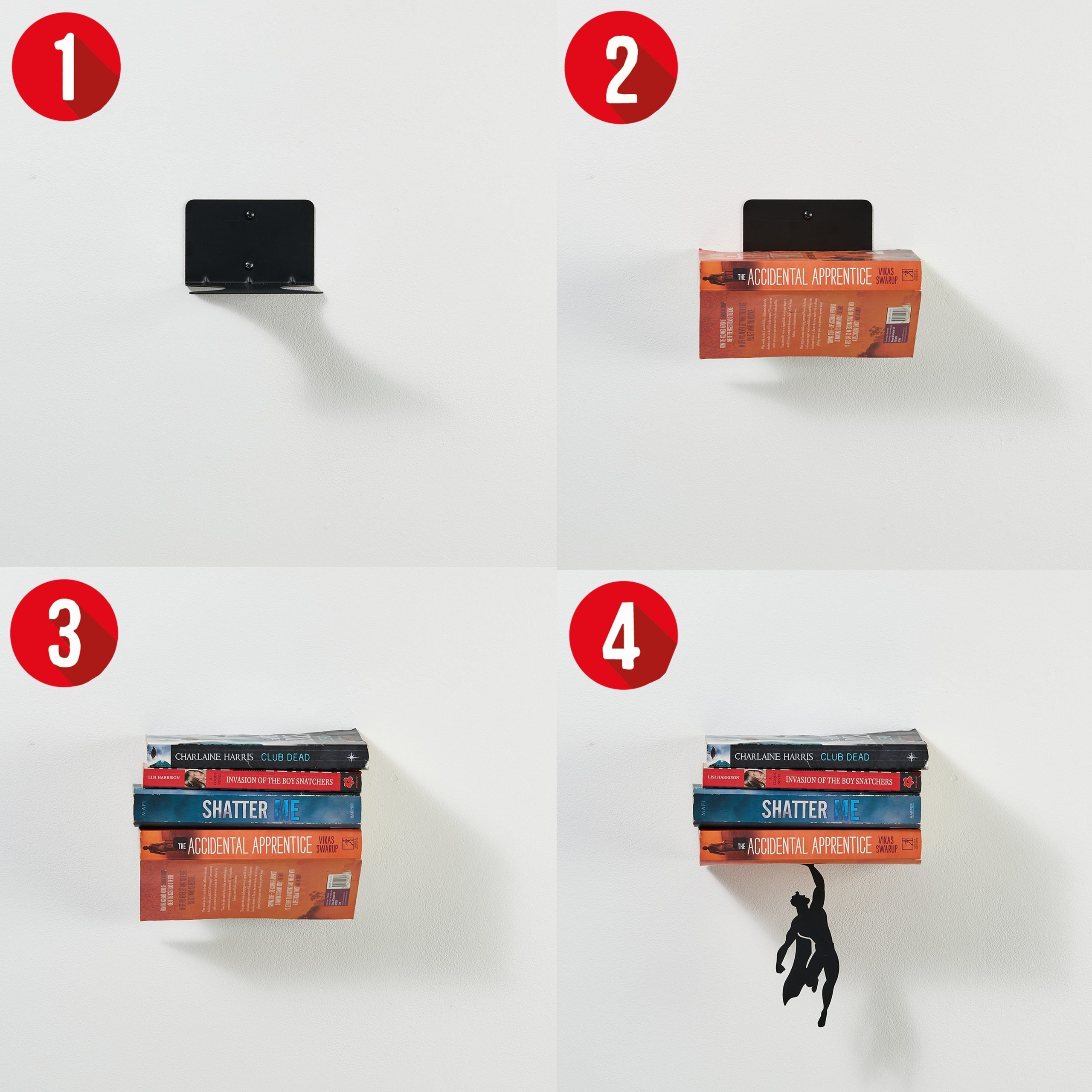 Supershelf Metal Floating Bookshelf