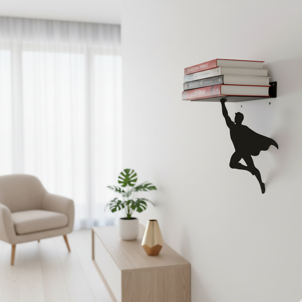 Supershelf Metal Floating Bookshelf