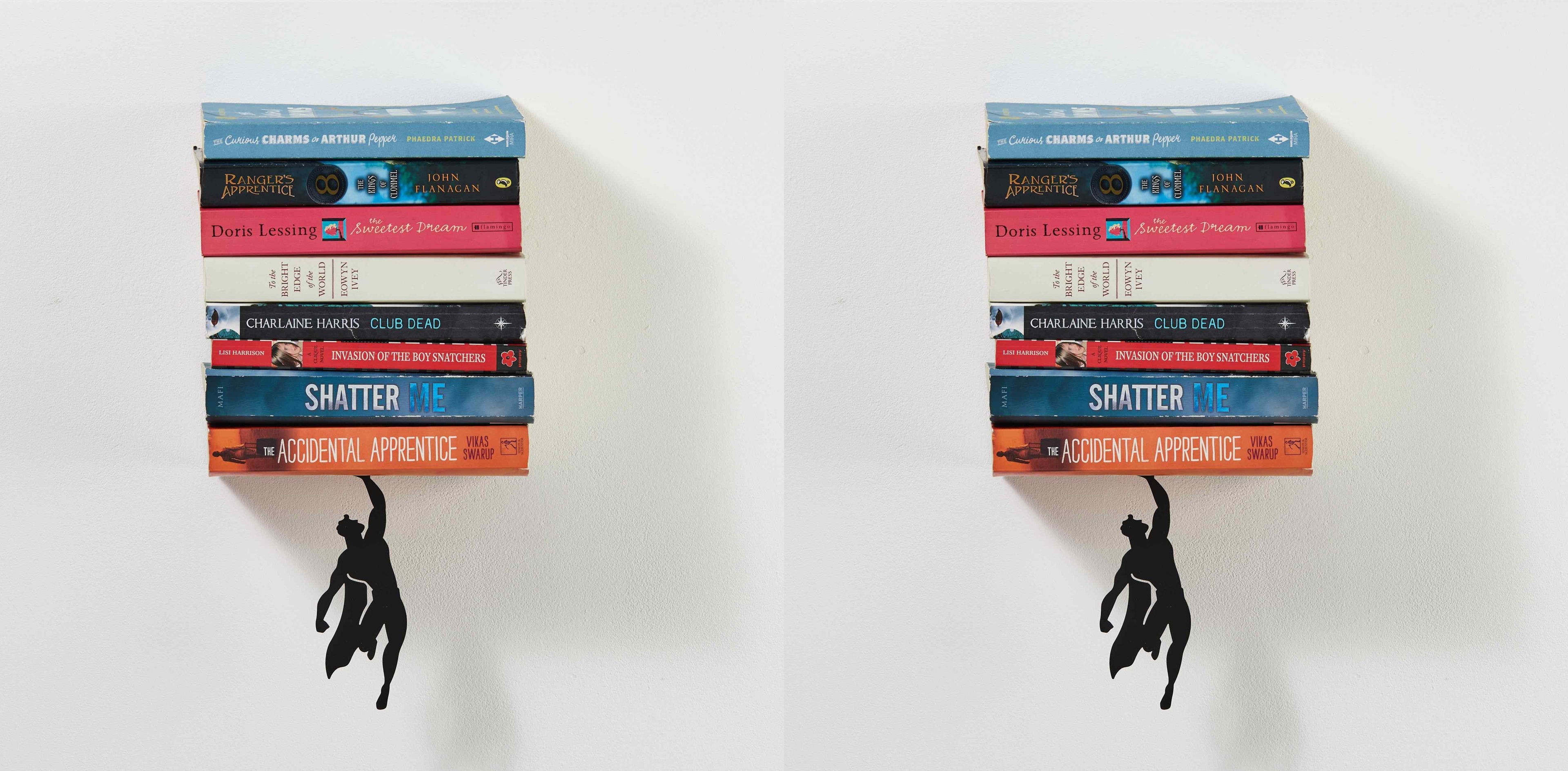 Heavy Duty Metal Hidden Bookends - Book & Hero