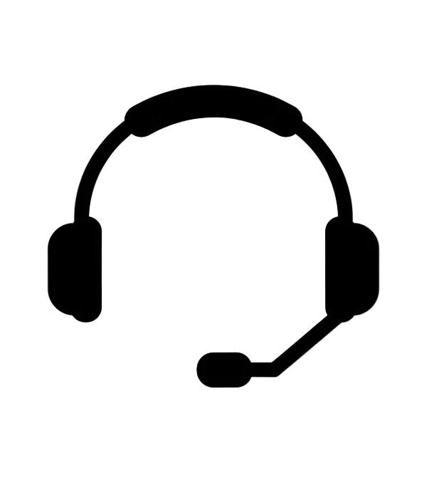 customer support icon with b&w color 